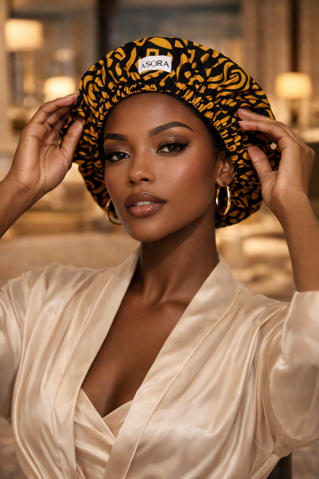 Ade Bonnet Cap, satin-lined bonnet