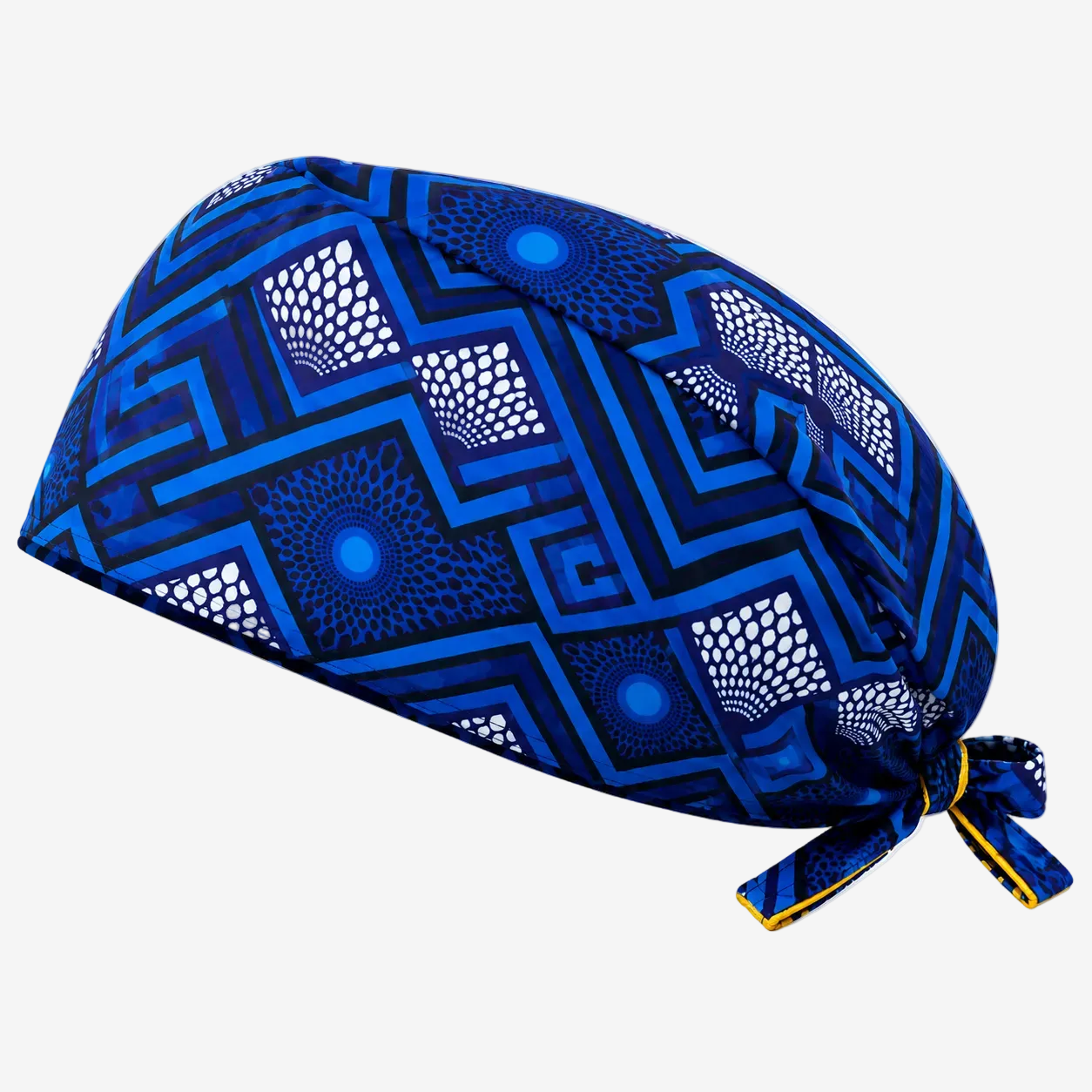 Light blue geometric scrub cap