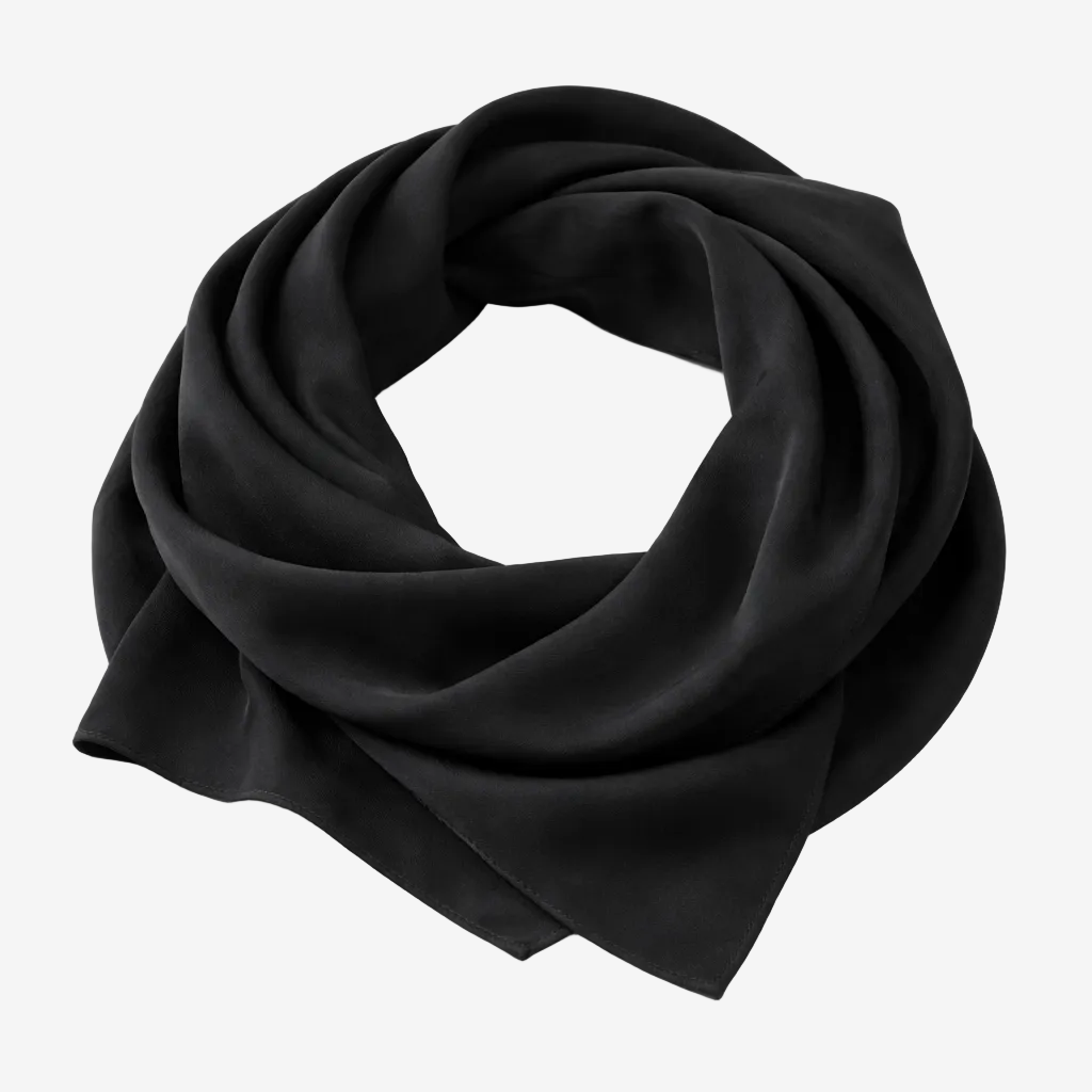 ASORA Black Medina-silk scarf